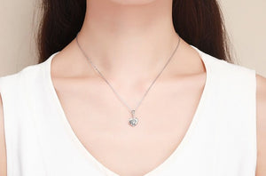 Cat Hug Charm in Sterling Silver
