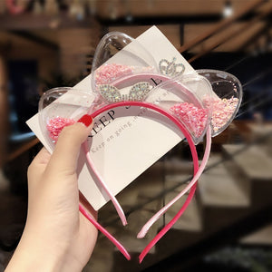 Pink Cat Ears Headband 