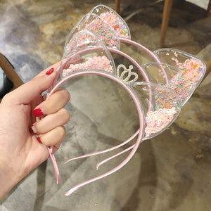 Pink Cat Ears Headband 