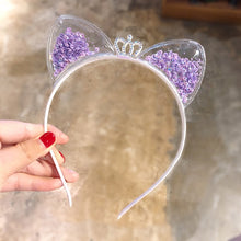 Load image into Gallery viewer, Purple Cat Ears Headband 
