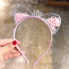 Load image into Gallery viewer, Pink Cat Ears Headband 
