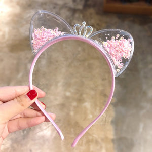 Pink Cat Ears Headband 
