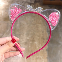 Load image into Gallery viewer, Hot Pink Cat Ears Headband 
