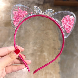 Hot Pink Cat Ears Headband 