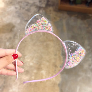 Pink Cat Ears Headband 