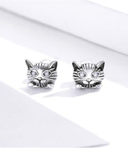 Load image into Gallery viewer, Sterling Silver Kitty Studs
