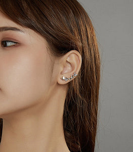Sterling Silver Cat & Butterfly Earrings
