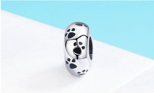 Sterling Silver Cat Pawprint Charm for bracelet