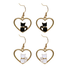 Load image into Gallery viewer, Cat Love Earrings in Gold 
