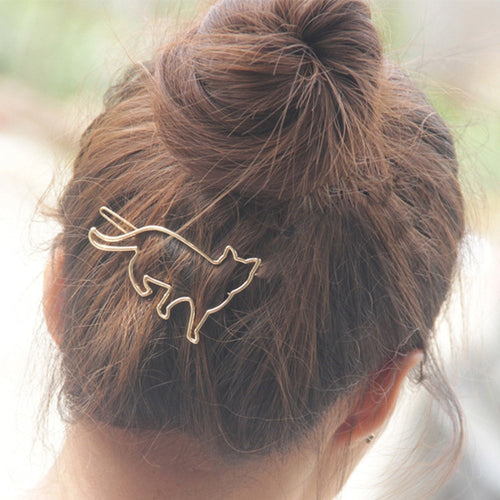Gold Cat Shape Hairclip