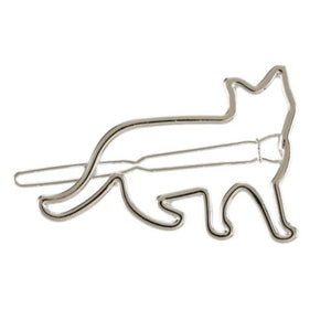Silver Cat Shape Hairclip