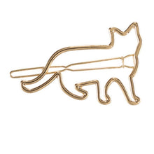 Load image into Gallery viewer, Gold Cat Shape Hairclip
