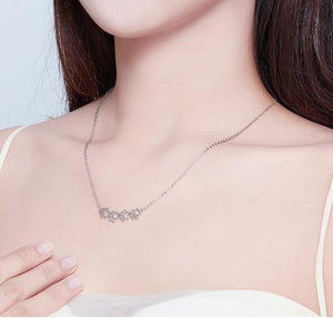 Cat Paw Necklace in Sterling Silver 925
