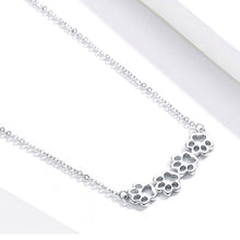 Load image into Gallery viewer, Cat Paw Necklace in Sterling Silver 925
