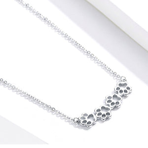 Cat Paw Necklace in Sterling Silver 925