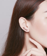 Load image into Gallery viewer, Rose gold plated Paw Print Cuff Earrings
