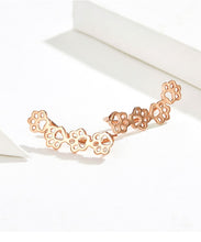 Load image into Gallery viewer, Rose Gold Plated Paw Print Cuff Earrings
