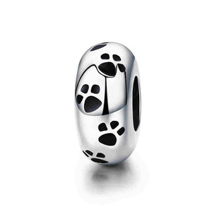 Sterling Silver Cat Pawprint Charm for bracelet