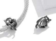 Load image into Gallery viewer, Noir Cat Charm with Green Eyes
