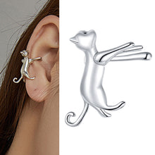 Load image into Gallery viewer, Cat Ear Cuff Earring Sterling Silver
