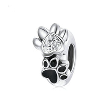 Load image into Gallery viewer, Two Paw Charm Sterling Silver 
