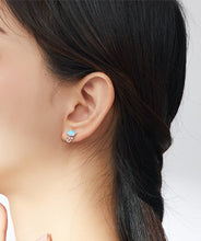 Load image into Gallery viewer, Opal Cat Stud Earrings Sterling Silver
