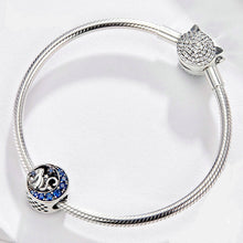 Load image into Gallery viewer, Blue Moon Cat Charm in Sterling Silver

