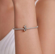 Load image into Gallery viewer,  Crazy Cat Charm for bracelet in Sterling Silver
