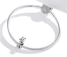 Load image into Gallery viewer,  Crazy Cat Charm for bracelet in Sterling Silver

