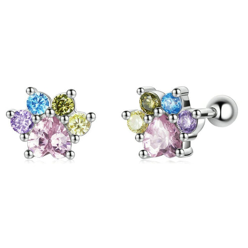 Rainbow Paw Earrings